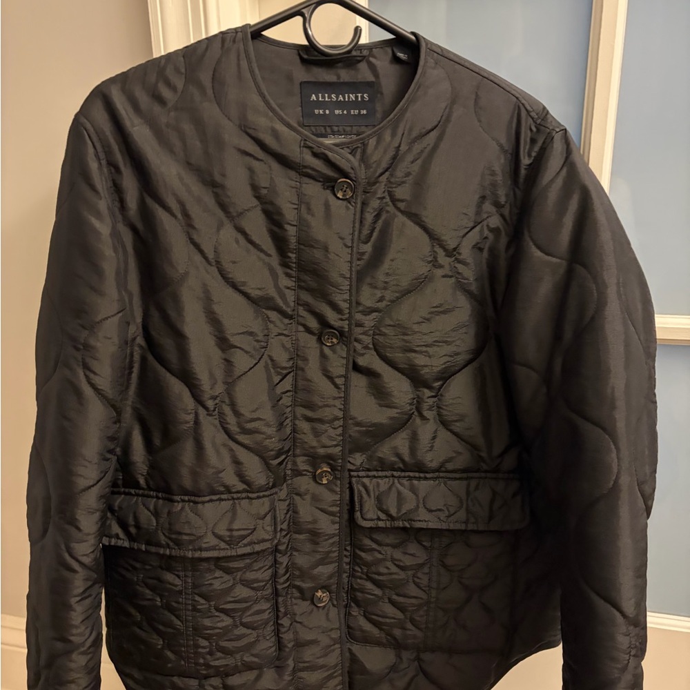 All Saints Black Quilted liner Jacket